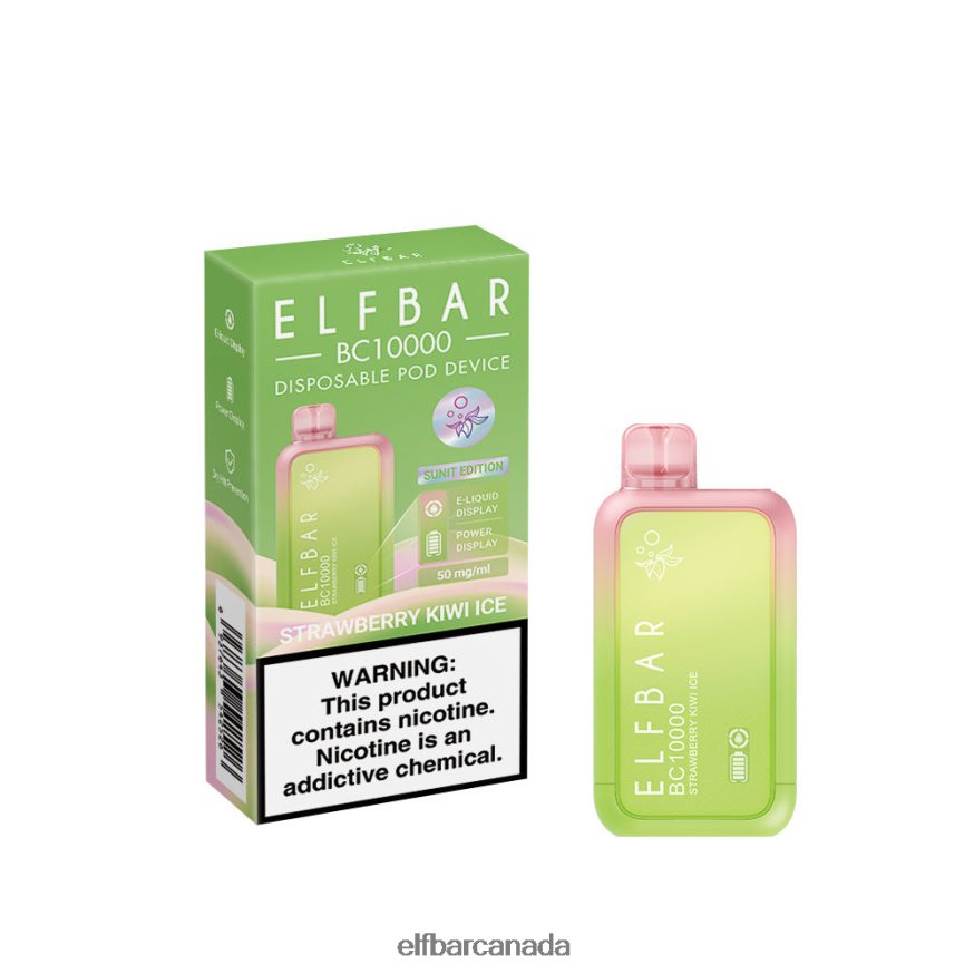 ELFBAR Best Flavor Disposable Vape BC10000 Ice Series THL6JL2 Strawberry Kiwi Ice