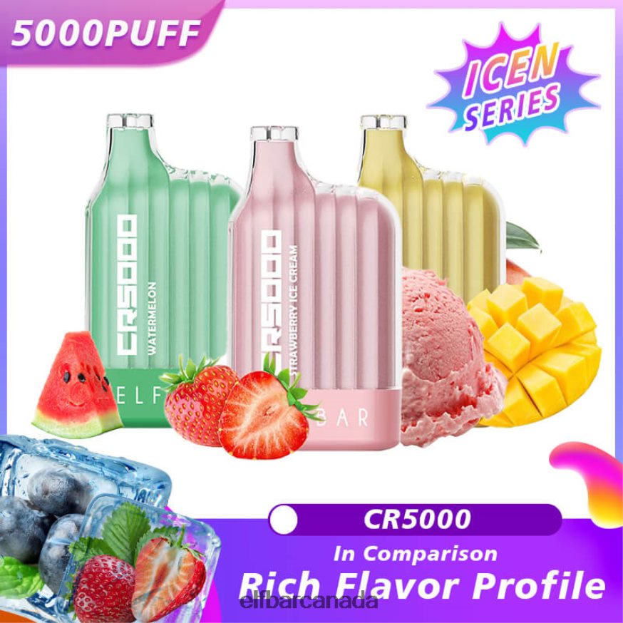 ELFBAR Best Flavor Disposable Vape CR5000 Ice Series THL6JL20 Peach Ice