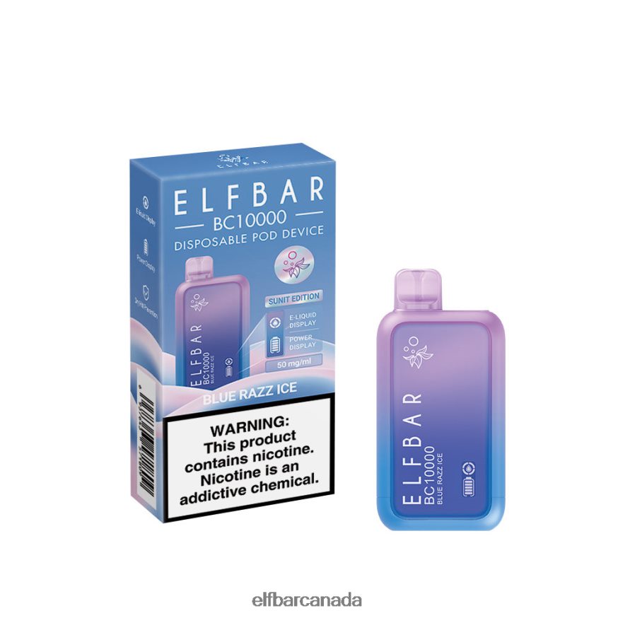 ELFBAR Disposable Vape New BC10000 10000Puffs THL6JL36 Blue Razz Ice
