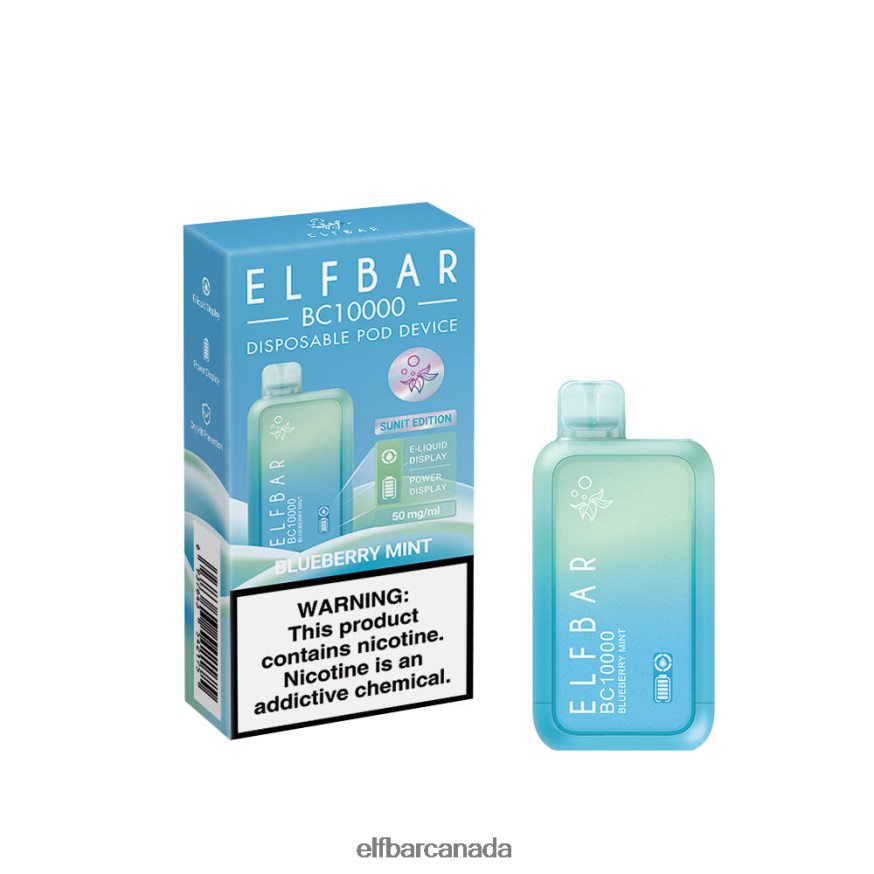 ELFBAR Disposable Vape New BC10000 10000Puffs THL6JL37 Blueberry Mint