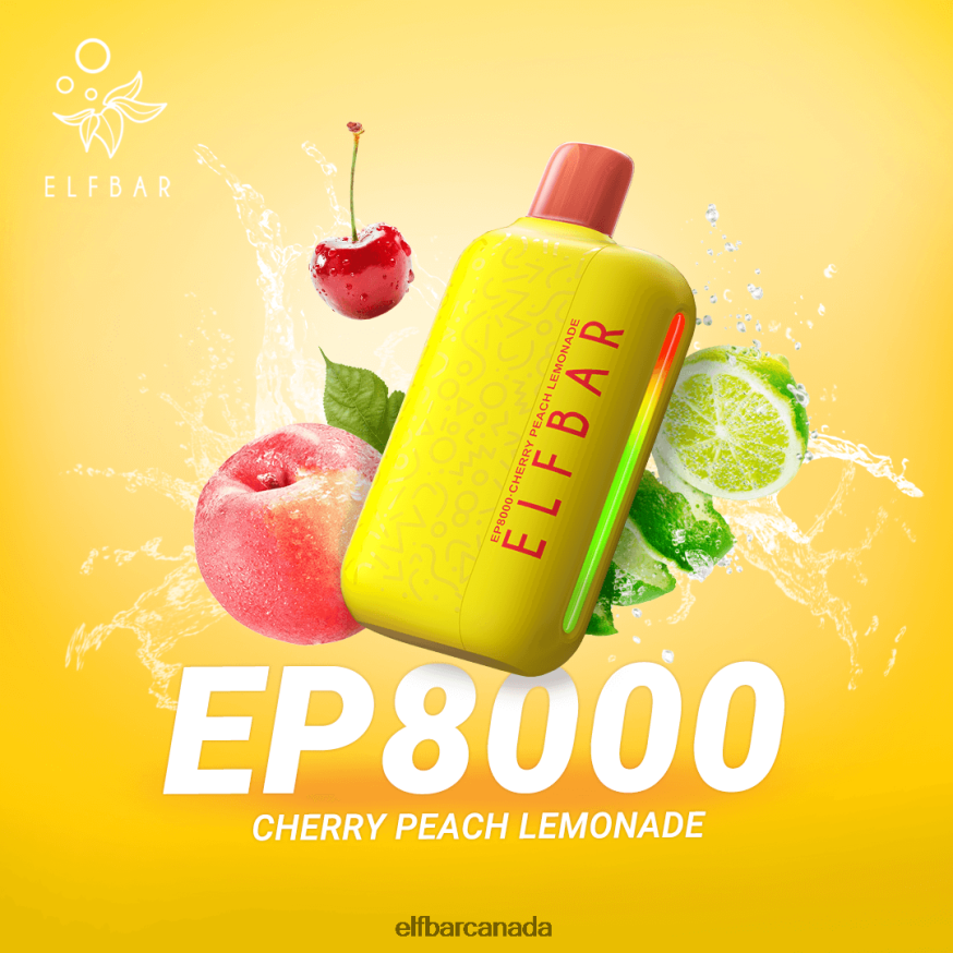 ELFBAR Disposable Vape New EP8000 Puffs THL6JL58 Cherry Peach Lemonade