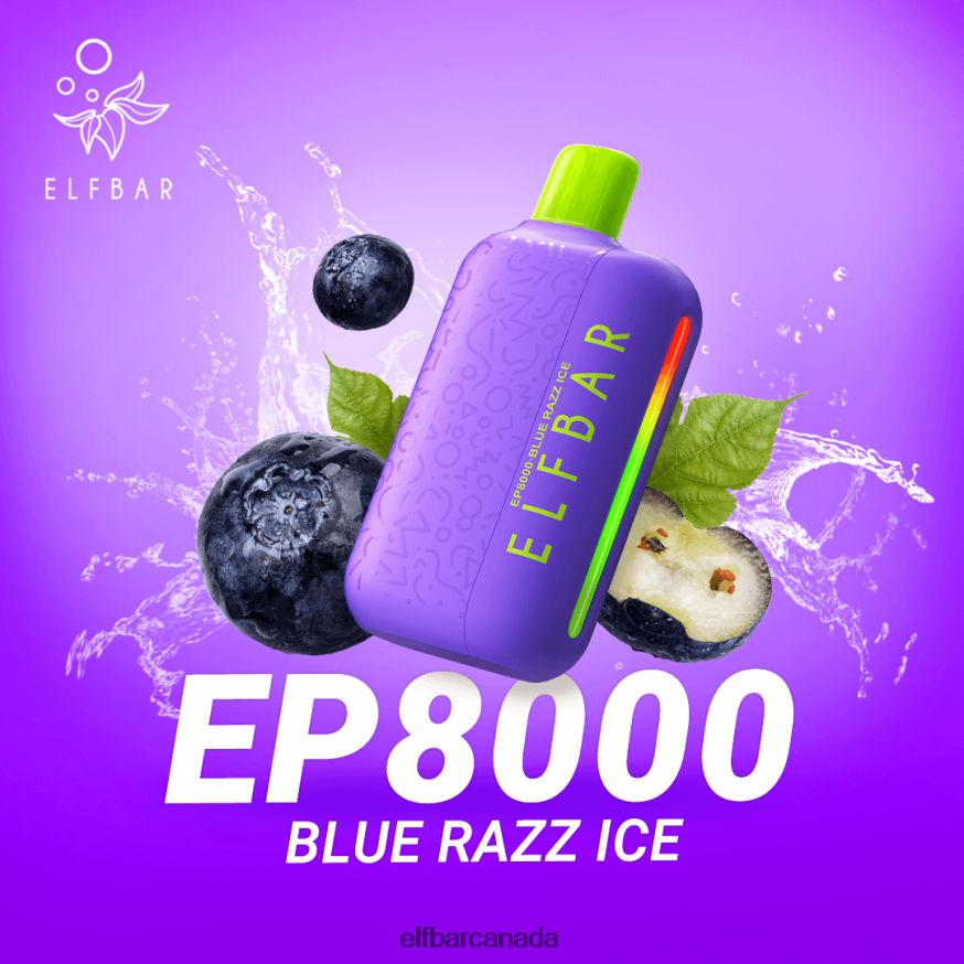 ELFBAR Disposable Vape New EP8000 Puffs THL6JL65 Blue Razz Ice