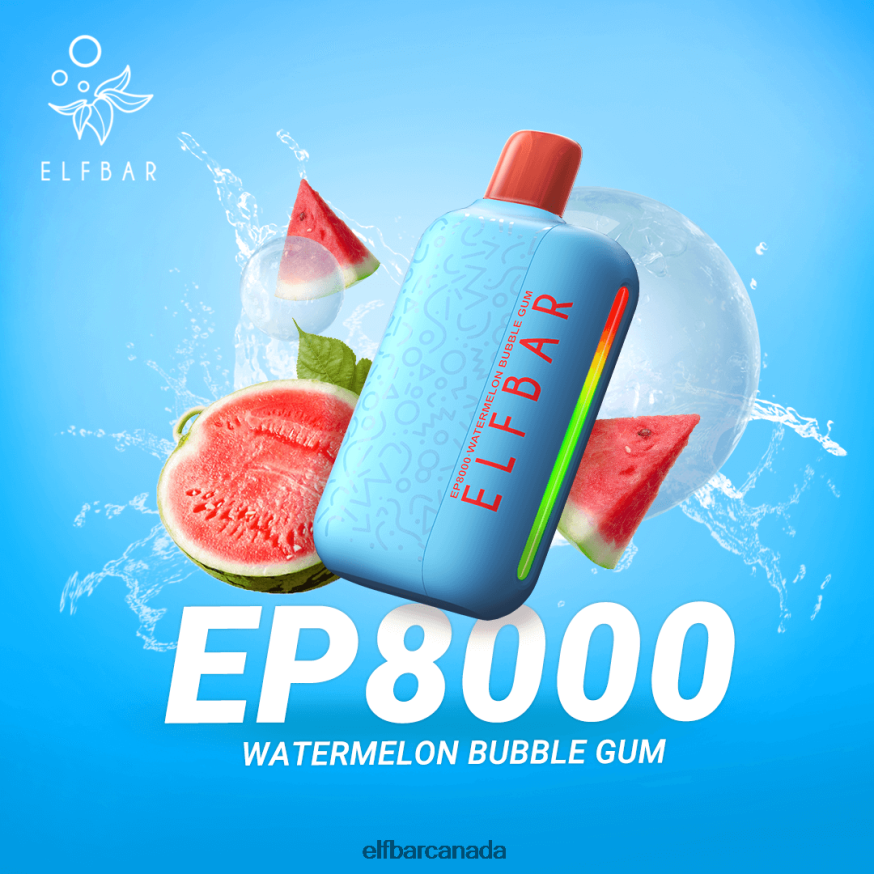 ELFBAR Disposable Vape New EP8000 Puffs THL6JL66 Watermelon Bubble Gum
