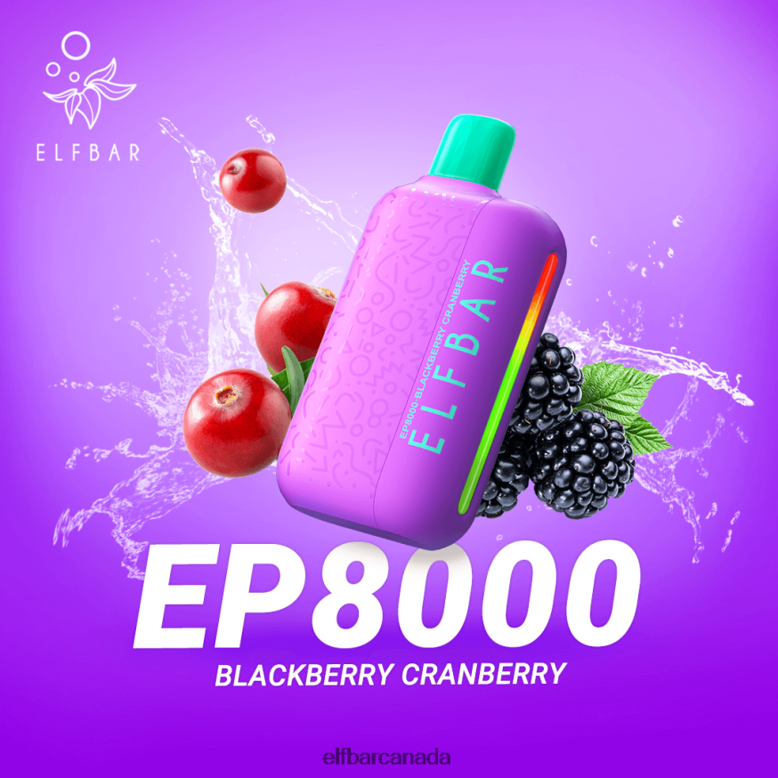 ELFBAR Disposable Vape New EP8000 Puffs THL6JL67 Blackberry Cranberry