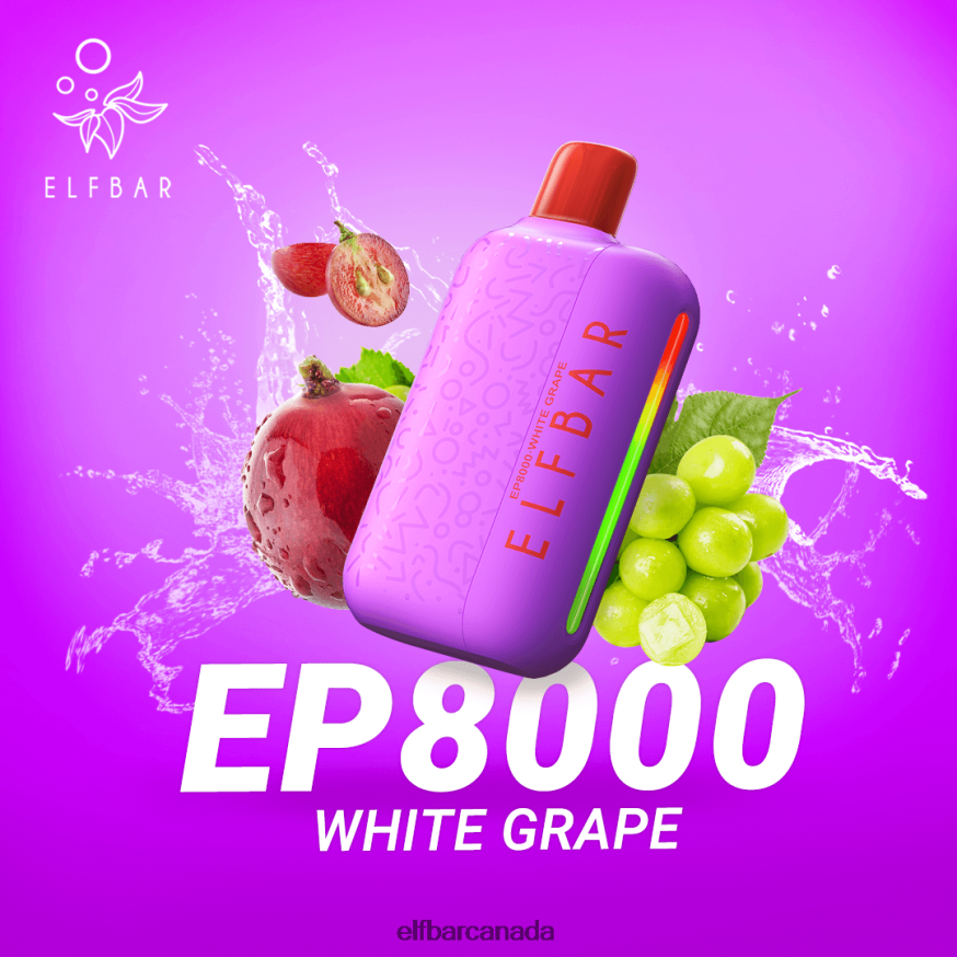 ELFBAR Disposable Vape New EP8000 Puffs THL6JL73 White Grape