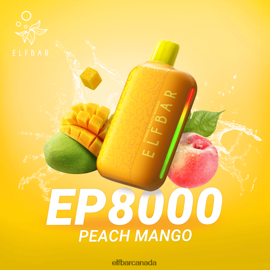 ELFBAR Disposable Vape New EP8000 Puffs THL6JL74 Peach Mango