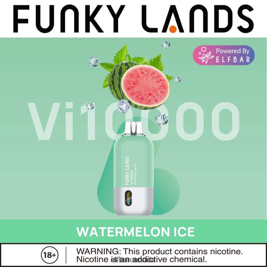ELFBAR Funky Lands Best Flavor Disposable Vape Vi10000 Iced Series THL6JL154 Watermelon Ice