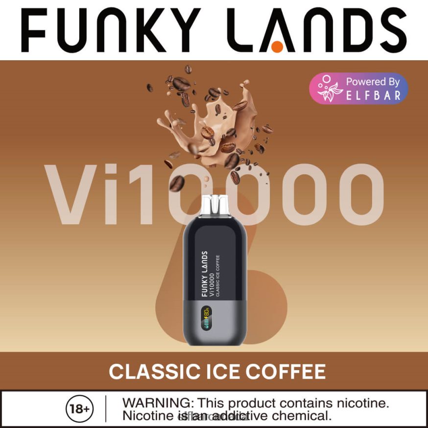 ELFBAR Funky Lands Best Flavor Disposable Vape Vi10000 Iced Series THL6JL155 Classic Ice Coffee