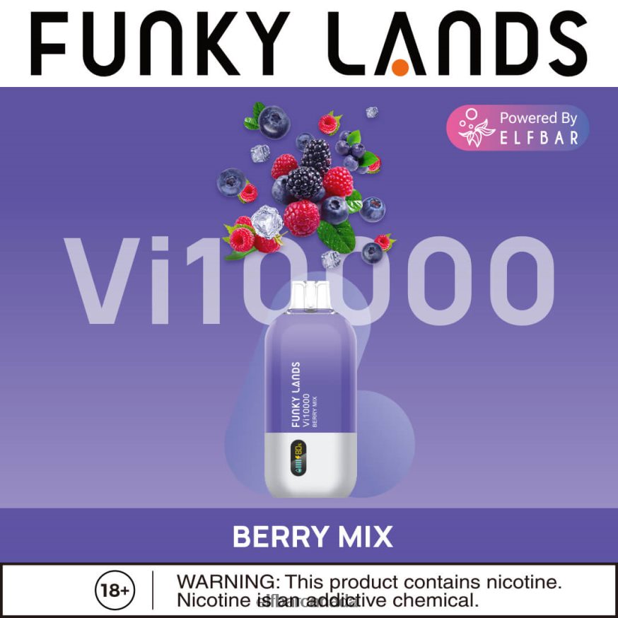 ELFBAR Funky Lands Disposable Vape Vi10000 Puffs THL6JL159 Berry Mix