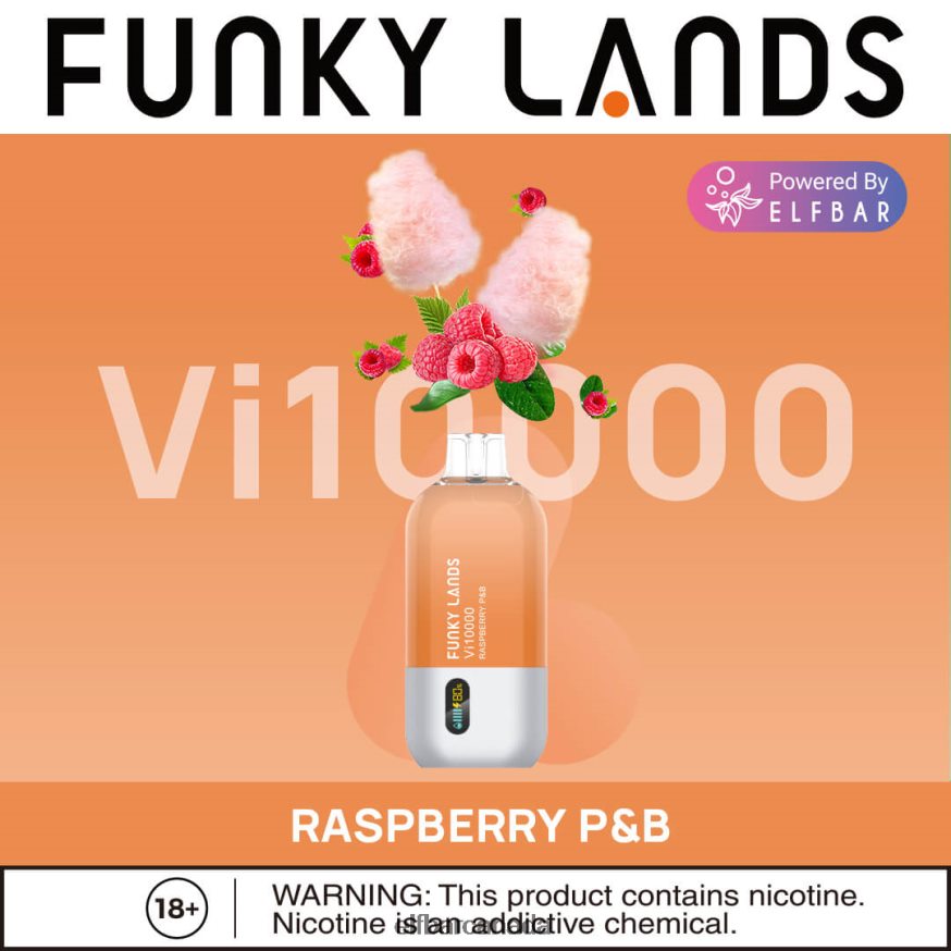ELFBAR Funky Lands Disposable Vape Vi10000 Puffs THL6JL167 Raspberry P&B