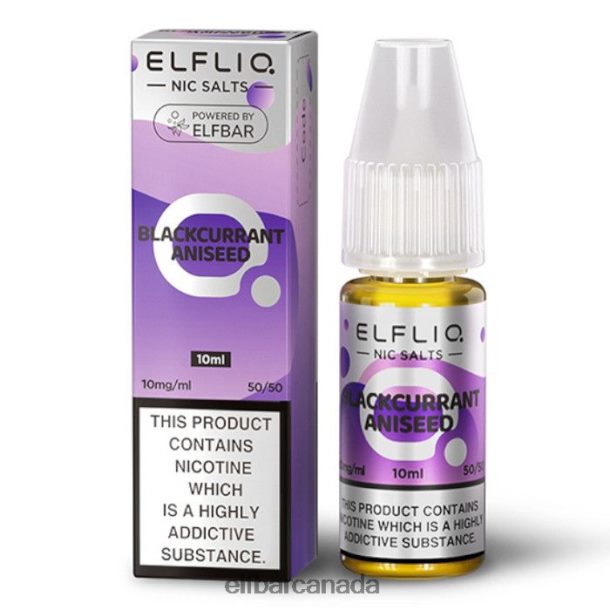 ELFBAR ElfLiq Nic Salts - Blackcurrant Aniseed - 10ml-10 mg/ml6R282H177