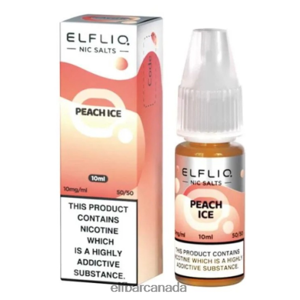 ELFBAR ElfLiq Nic Salts - Peach Ice - 10ml-5mg6R282H184