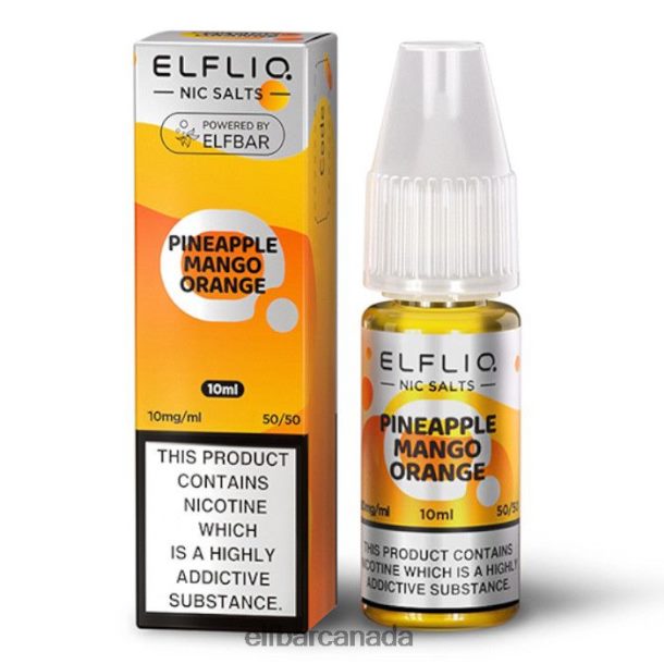 ELFBAR ElfLiq Nic Salts - Pineapple Mango Orange - 10ml-10 mg/ml6R282H173