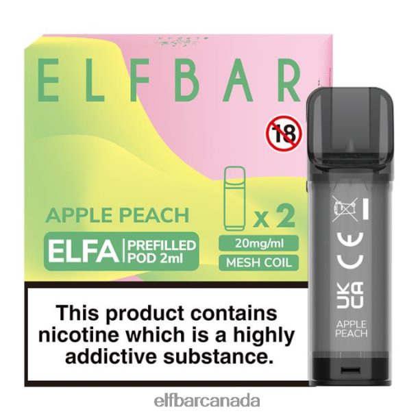 ELFBAR Elfa Pre-Filled Pod - 2ml - 20mg (2 Pack) Apple Peach 6R282H116