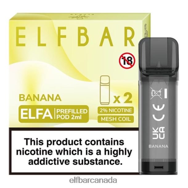 ELFBAR Elfa Pre-Filled Pod - 2ml - 20mg (2 Pack) Banana 6R282H105