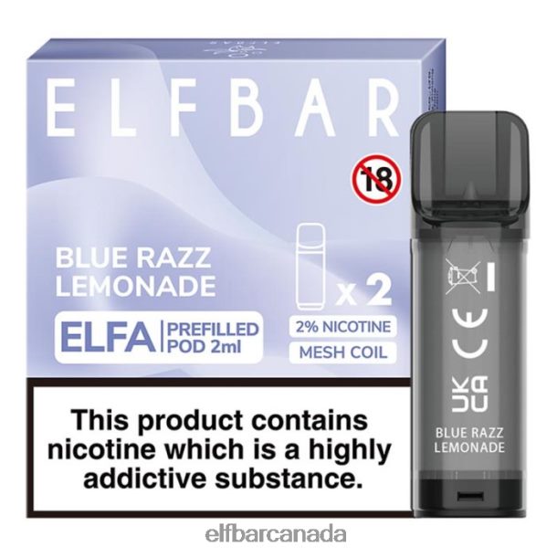 ELFBAR Elfa Pre-Filled Pod - 2ml - 20mg (2 Pack) Blue Razz Lemonade 6R282H119