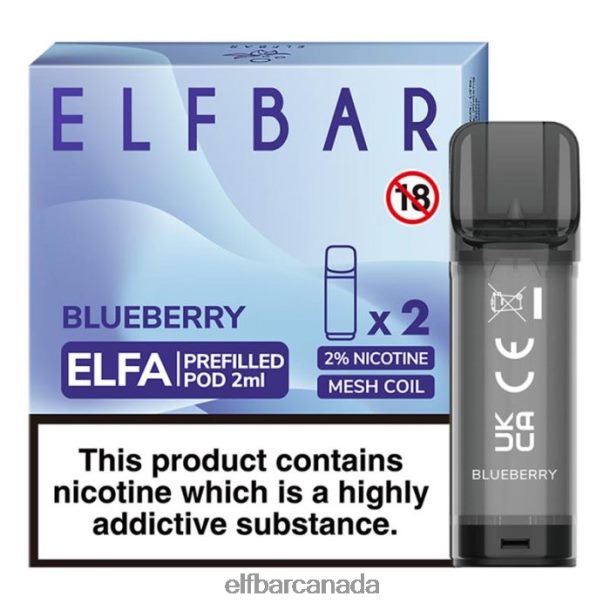 ELFBAR Elfa Pre-Filled Pod - 2ml - 20mg (2 Pack) Blueberry 6R282H106