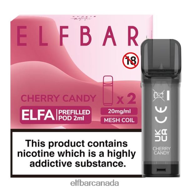 ELFBAR Elfa Pre-Filled Pod - 2ml - 20mg (2 Pack) Cherry Candy 6R282H131