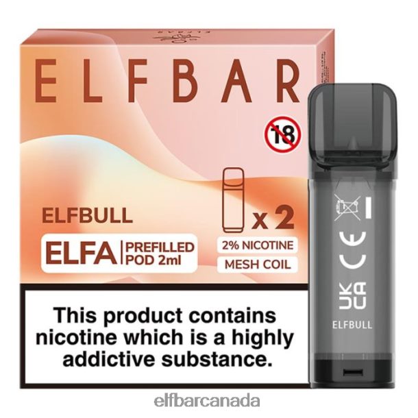 ELFBAR Elfa Pre-Filled Pod - 2ml - 20mg (2 Pack) Elf Bull 6R282H128