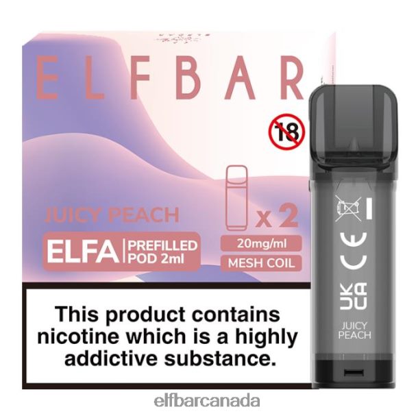 ELFBAR Elfa Pre-Filled Pod - 2ml - 20mg (2 Pack) Juicy Peach 6R282H125