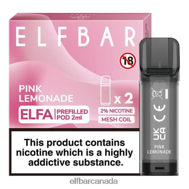 ELFBAR Elfa Pre-Filled Pod - 2ml - 20mg (2 Pack) Pink Lemonade 6R282H111