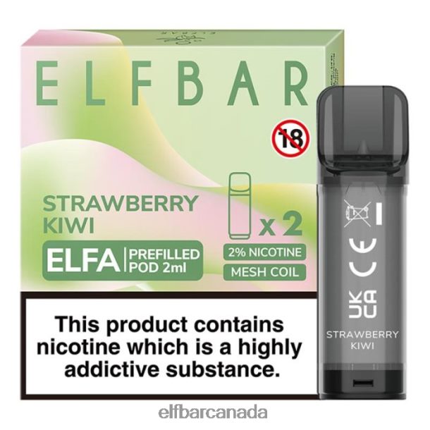 ELFBAR Elfa Pre-Filled Pod - 2ml - 20mg (2 Pack) Strawberry Kiwi 6R282H107