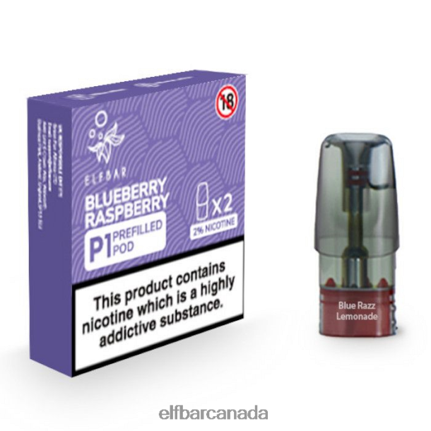 ELFBAR Mate 500 P1 Pre-Filled Pods - 20mg (2 Pack) Blueberry Raspberry 6R282H157