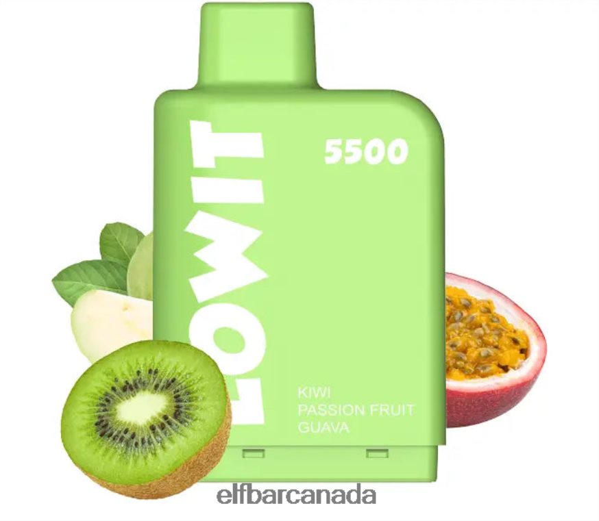 ELFBAR Prefilled Pod LOWIT 5500 Puffs 2%Nic THL6JL139 Kiwi Passion Fruit Guava